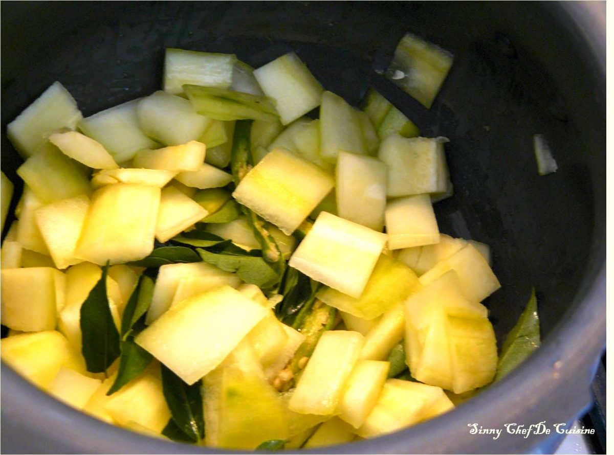 boiled cucumber