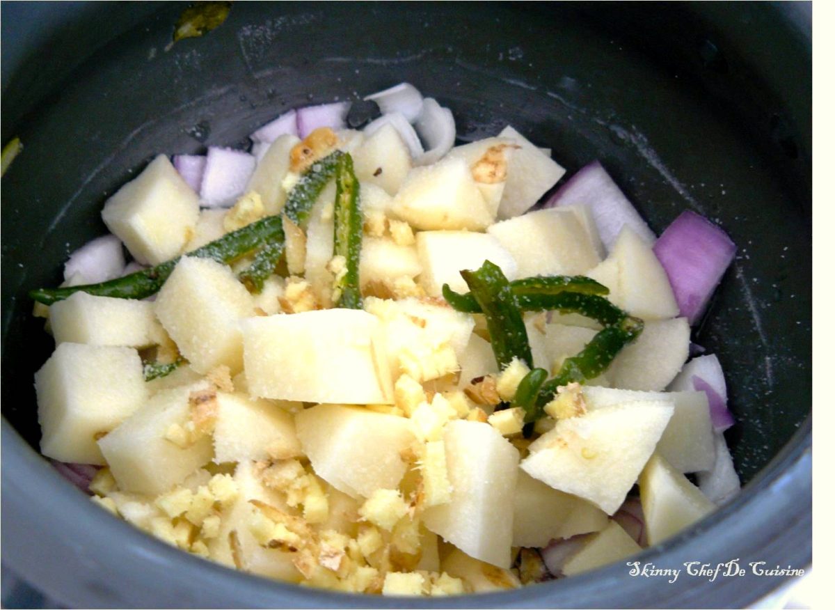 potatoes with ginger and onion