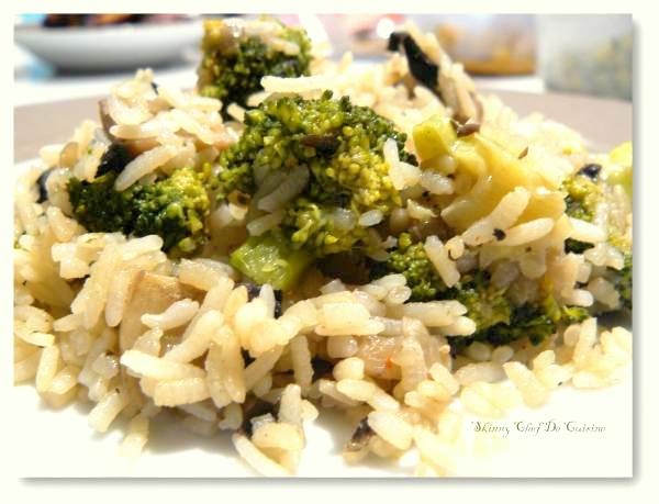 Broccoli Mushroom Rice - thespiceadventuress.com