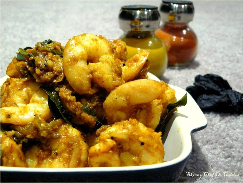 Indian prawn fry with spices