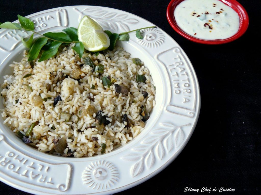 Cajun rice served in white plate