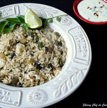 Cajun rice served in white plate