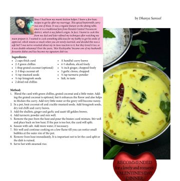 Mor Kachiyathu (Spiced Buttermilk Curry) â€“ and my first publication in CaLdron - thespiceadventuress.com