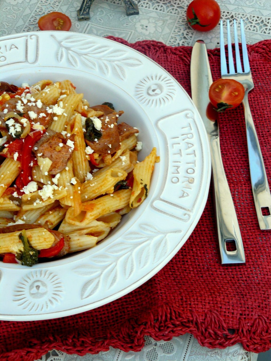 Penne with Kransky and VineRipened Tomatoes The Spice Adventuress
