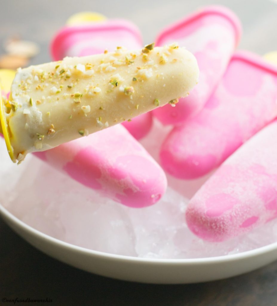 Almond pistachio popsicle