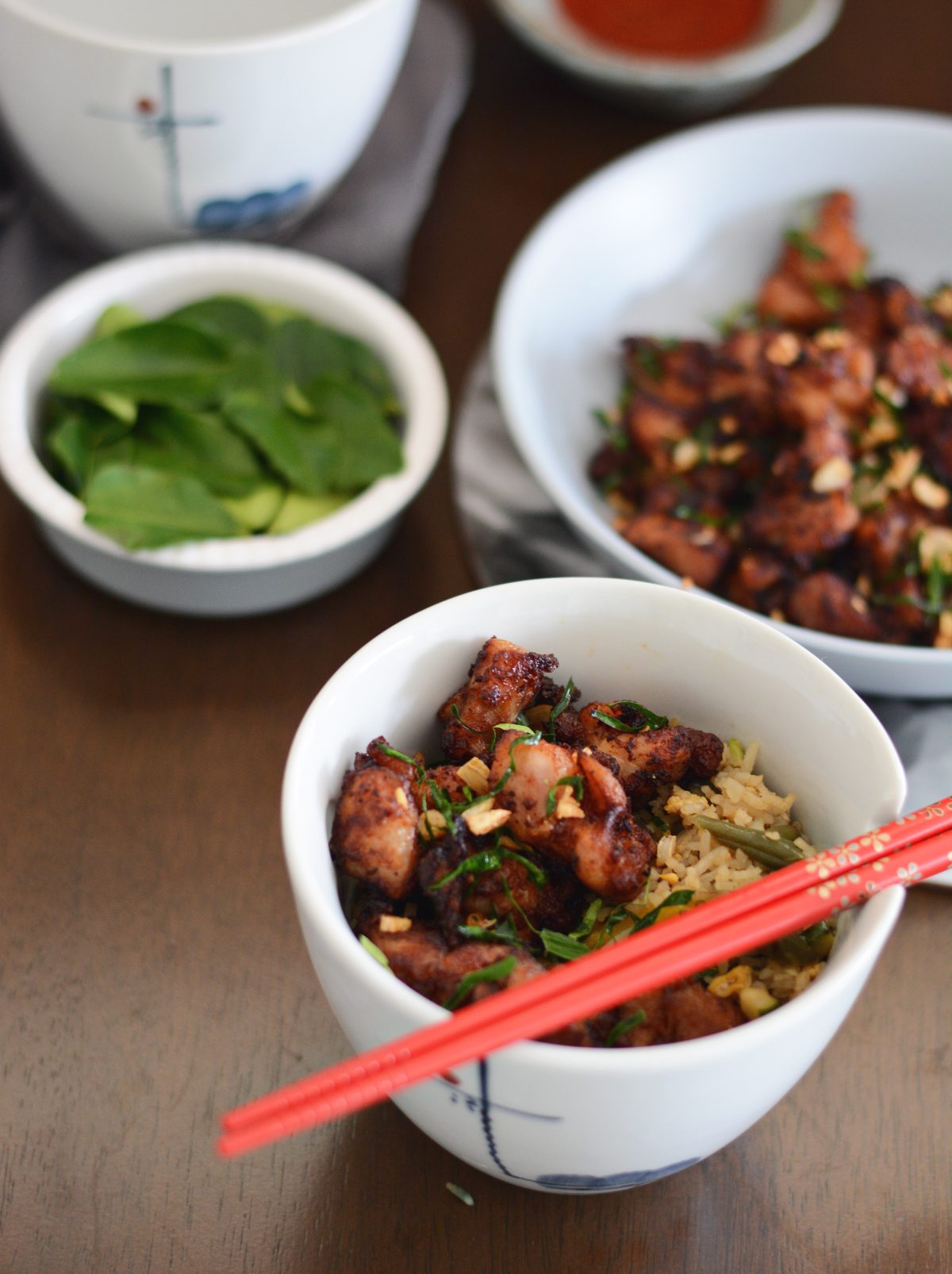 Stir Fried Chicken with Lime Leaves and Garlic - thespiceadventuress.com