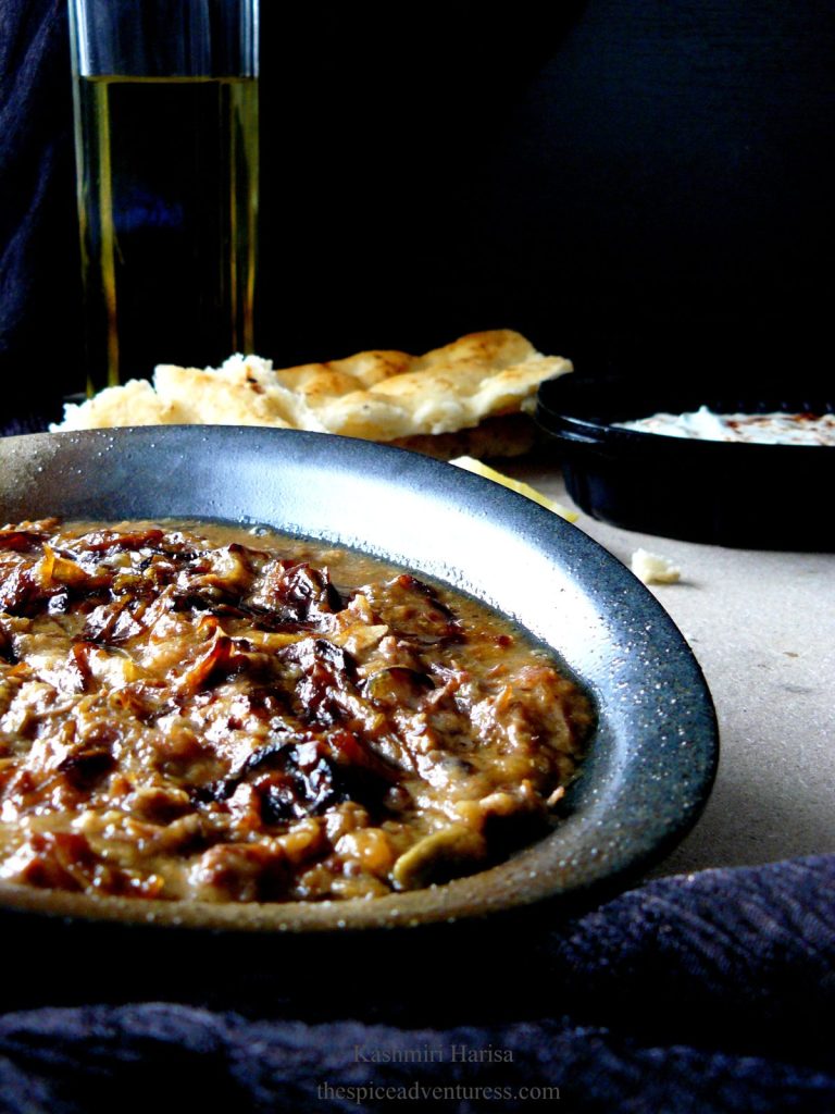 Indian lamb dish served in black plate