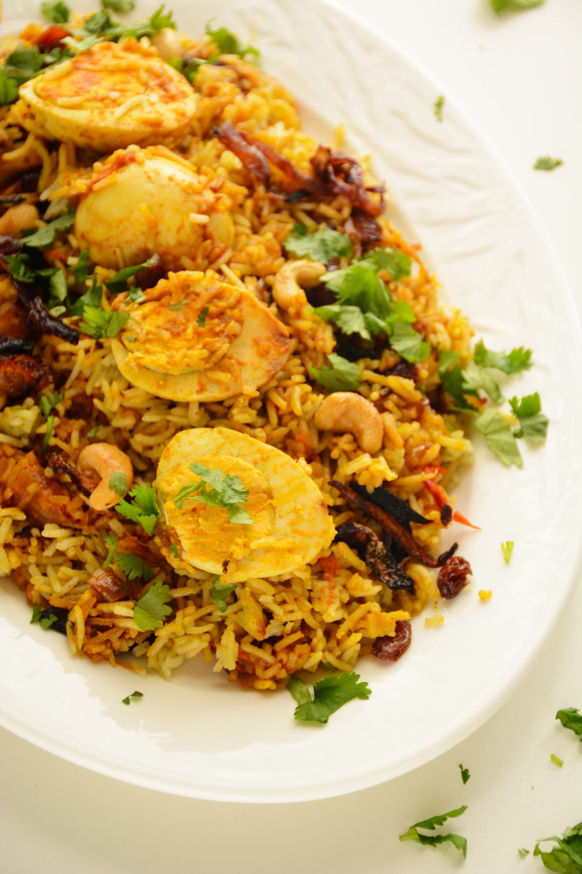 Egg biryani - an aromatic, mildly spiced fragrant rice dish from India - thespiceadventuress.com