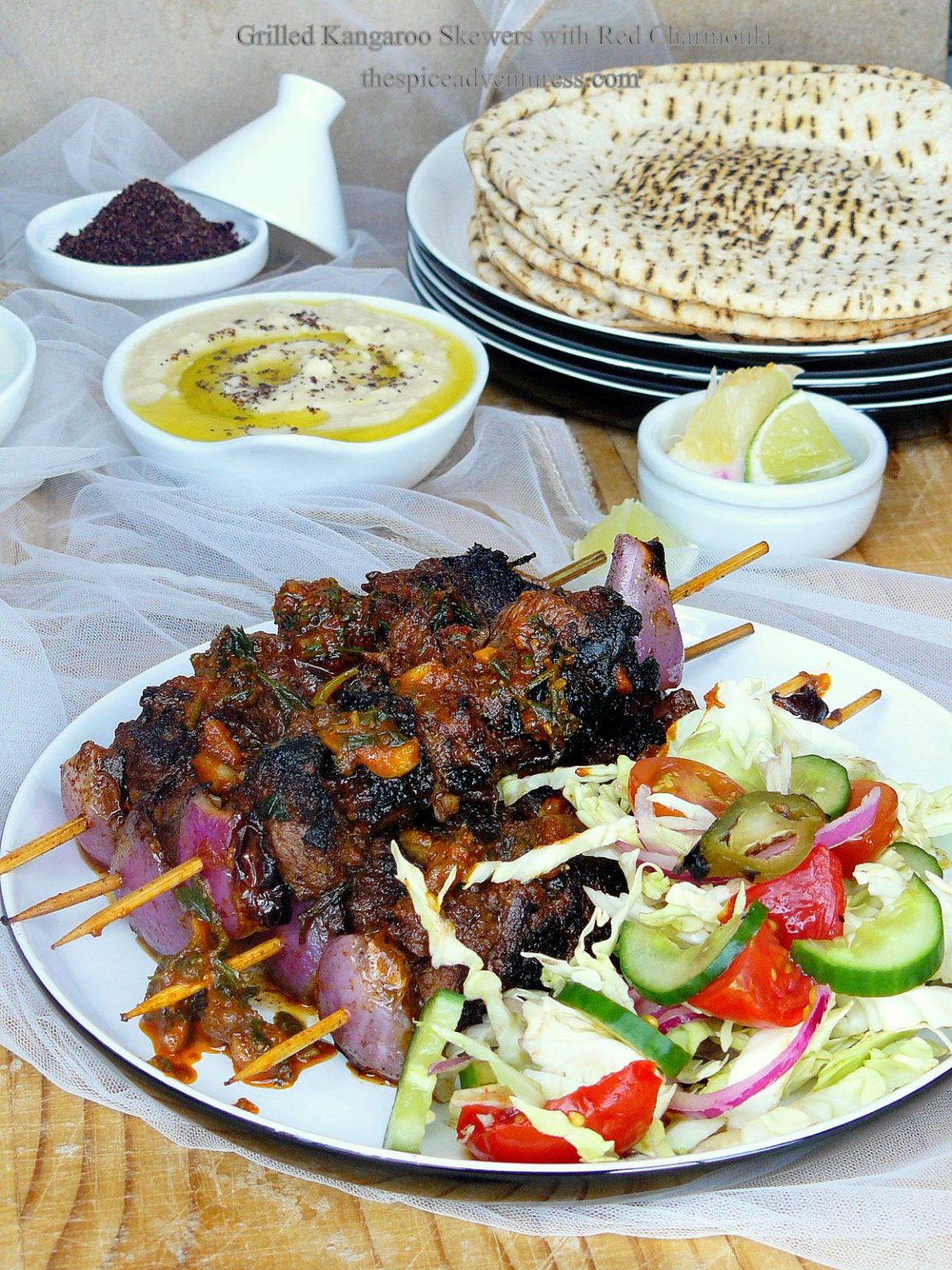 Grilled Kangaroo Skewers with Red Chermoula The Spice Adventuress