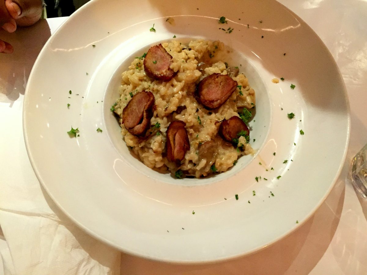 Risotto porcini and smoked duck