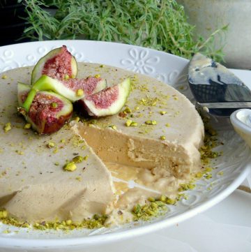 Masala Chai Semifreddo served with Crushed Pistachios and Fresh Figs - thespiceadventuress.com