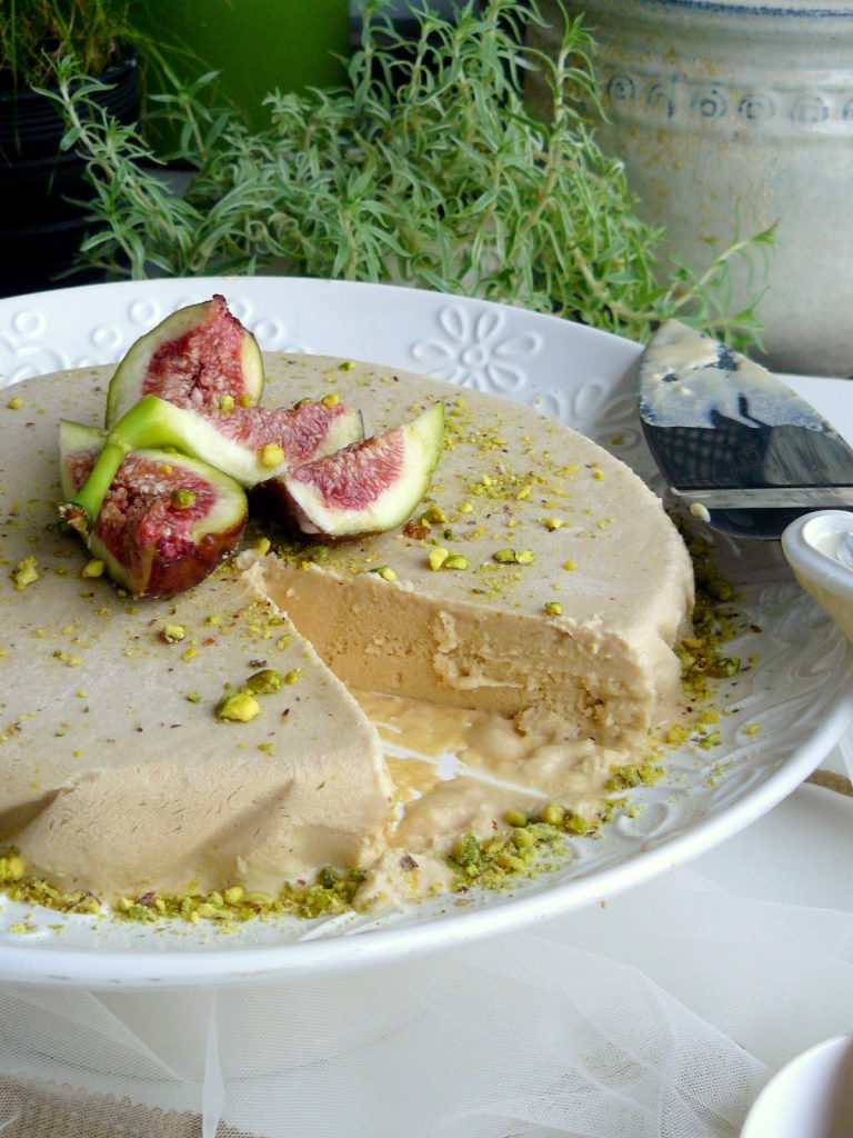 Masala Chai Semifreddo served with Crushed Pistachios and Fresh Figs - thespiceadventuress.com