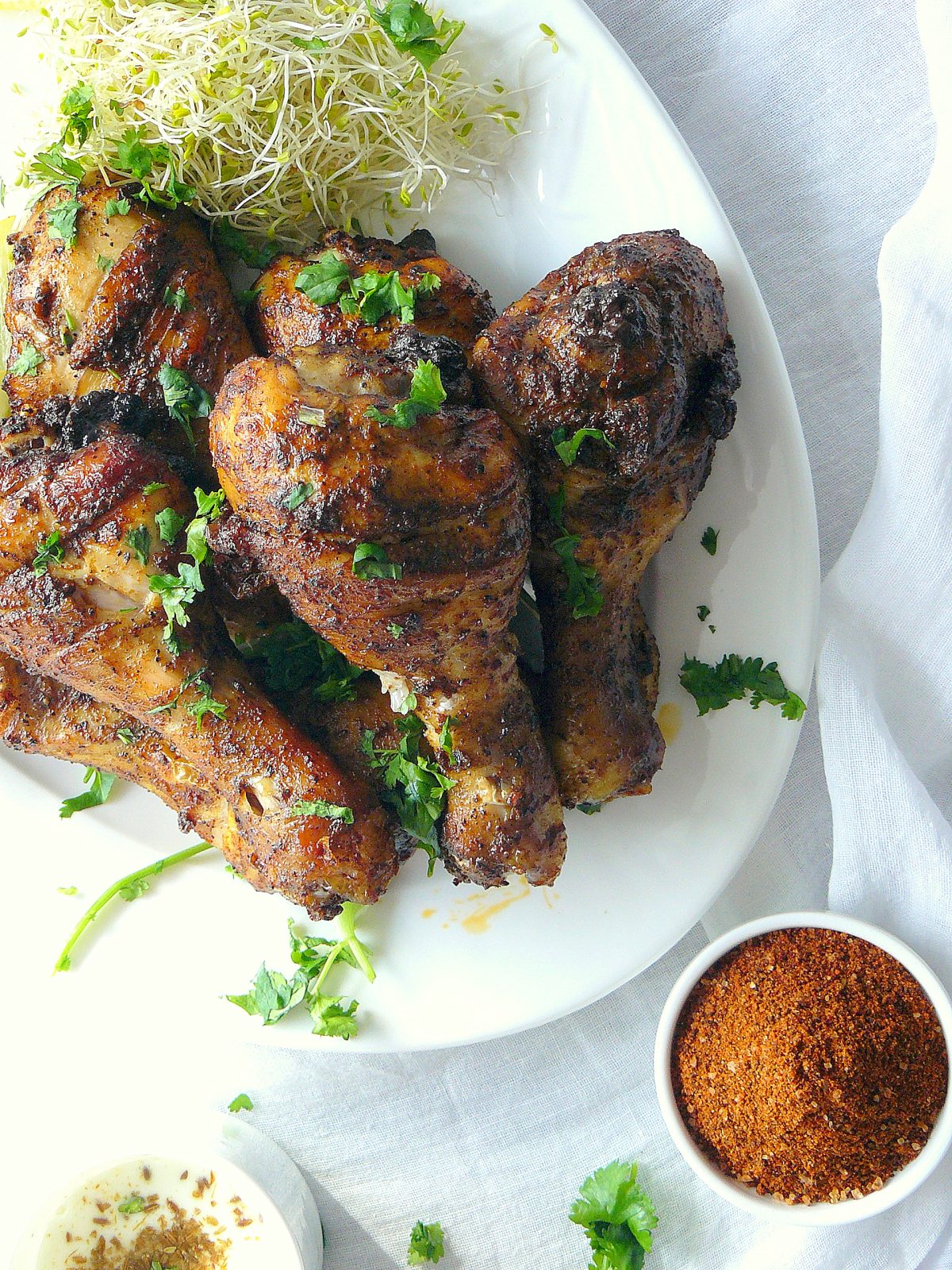 Grilled Chicken Drumsticks Recipe (With Spice Rub)