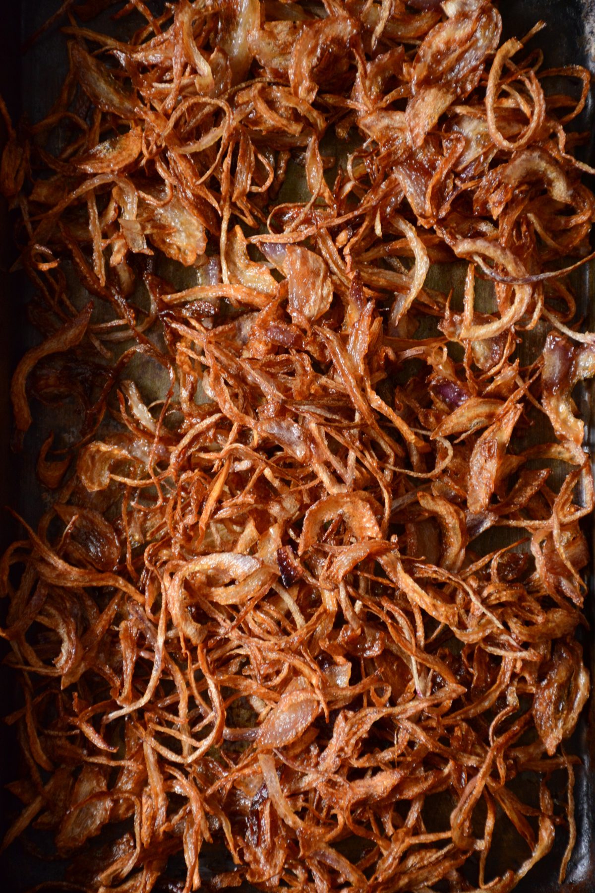 Fried onions - food photography - thespiceadventuress.com