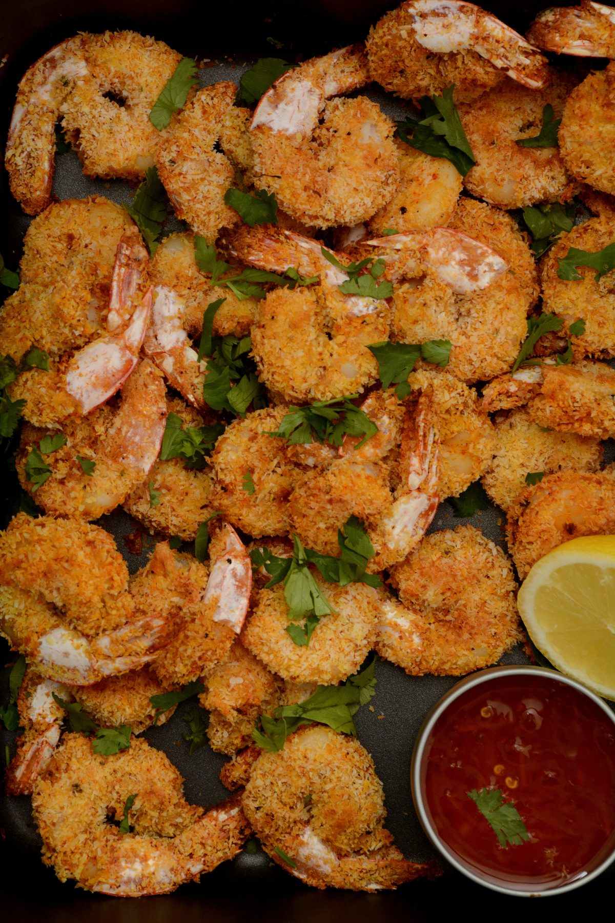 Crumbed Prawns with Desiccated Coconut and Spices - a simple, easy to make crunchy prawn starter for your next party - thespiceadventuress.com