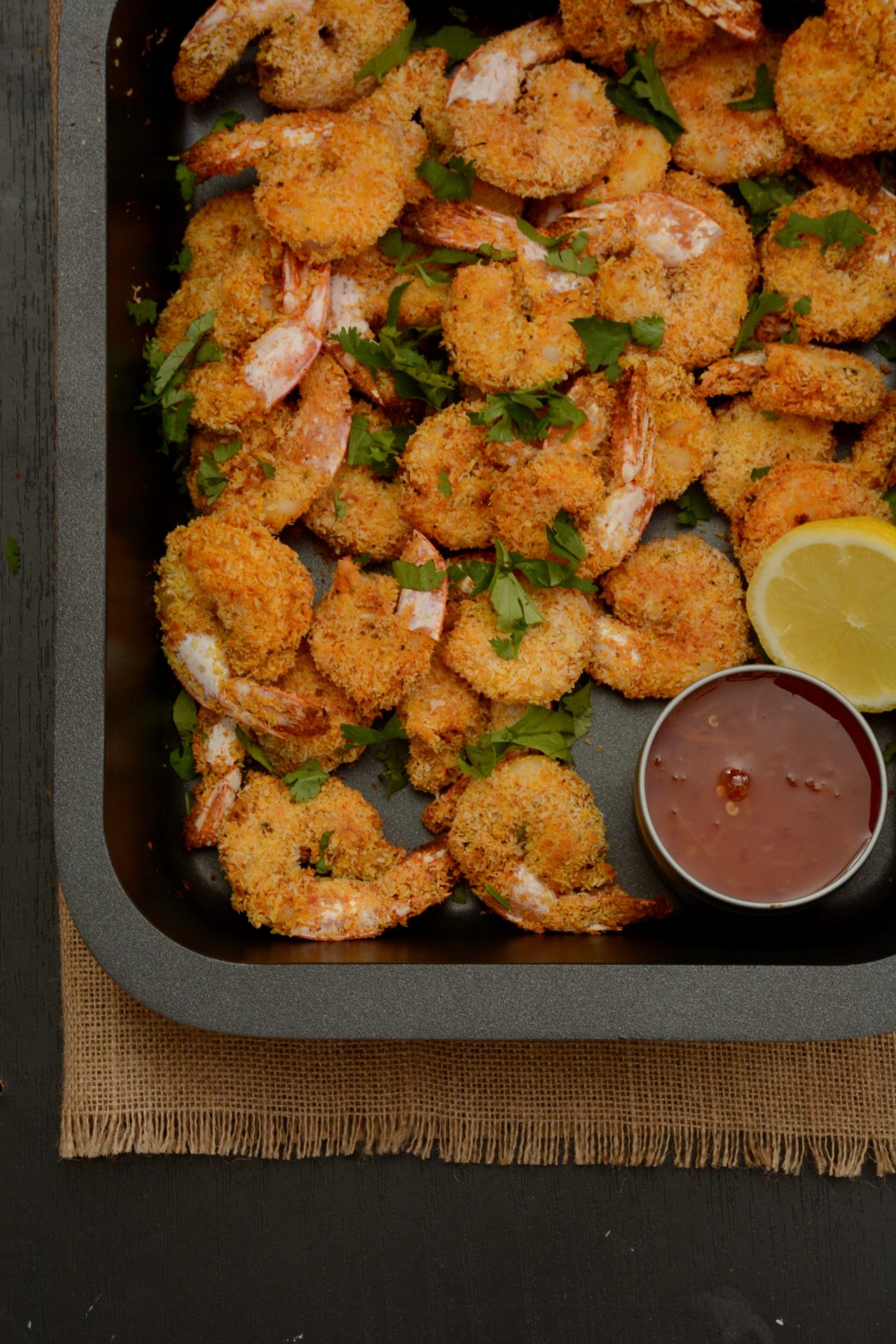 Crumbed Prawns with Desiccated Coconut and Spices - a simple, easy to make crunchy prawn starter for your next party - thespiceadventuress.com