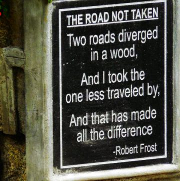 roadside plaque with quote