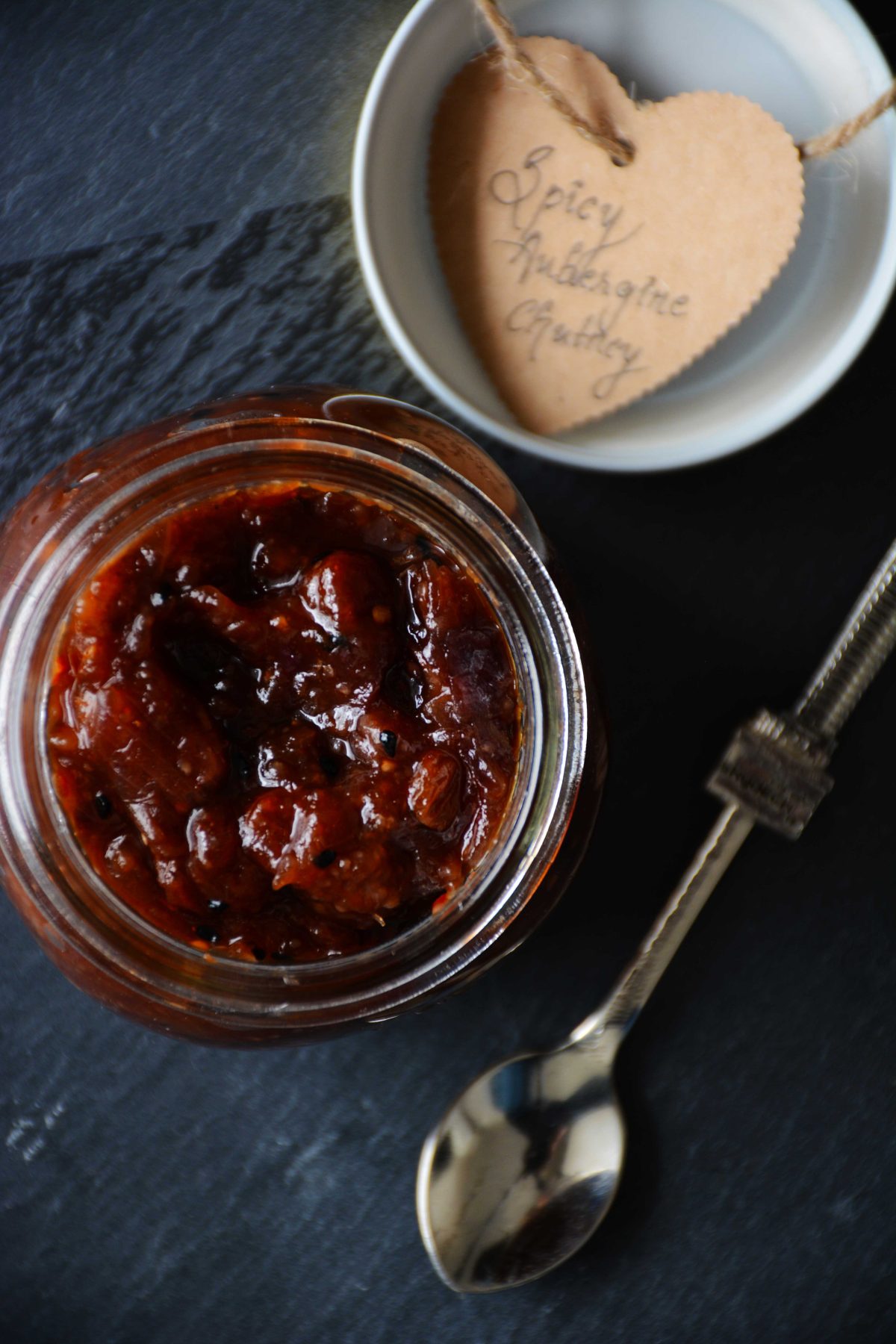 Spicy Aubergine Chutney - deliciously sweet and spicy - thespiceadventuress.com