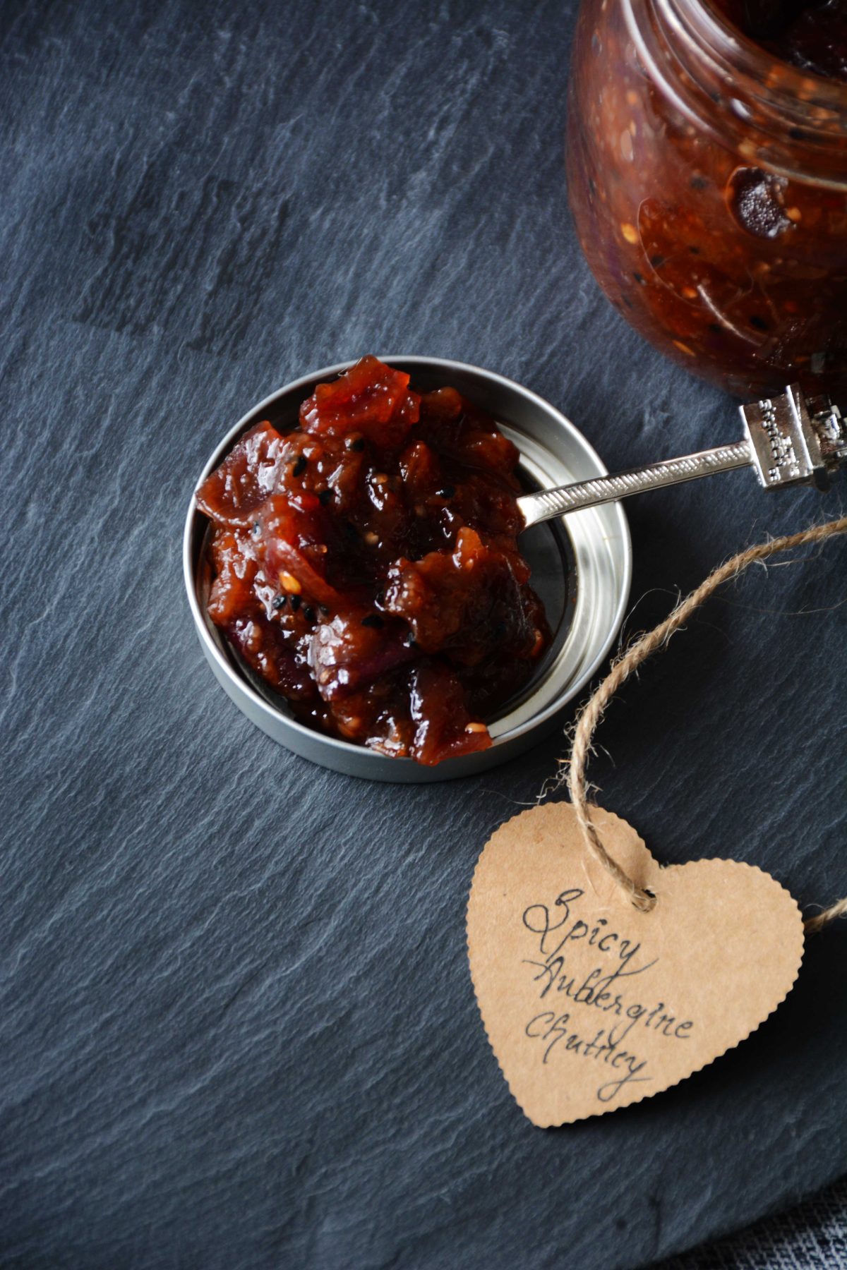 Spicy Aubergine Chutney - deliciously sweet and spicy - thespiceadventuress.com
