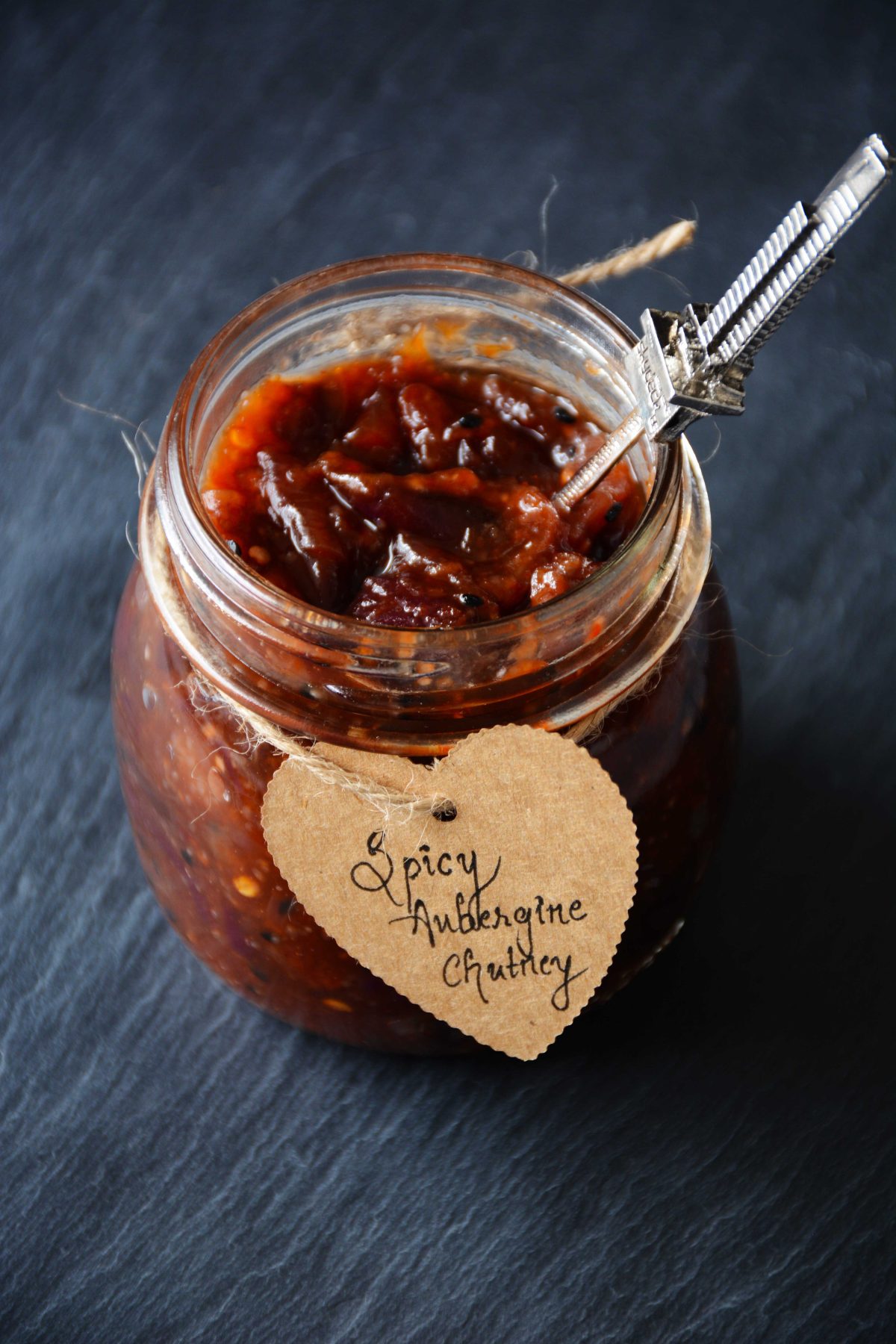 Spicy Aubergine Chutney - deliciously sweet and spicy - thespiceadventuress.com