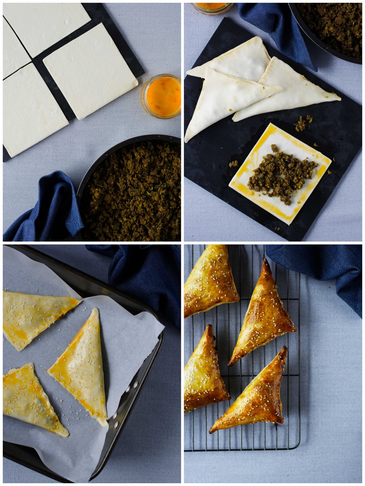 Spiced Kangaroo Triangles - a delicious party snack with roo mince - thespiceadventuress.com