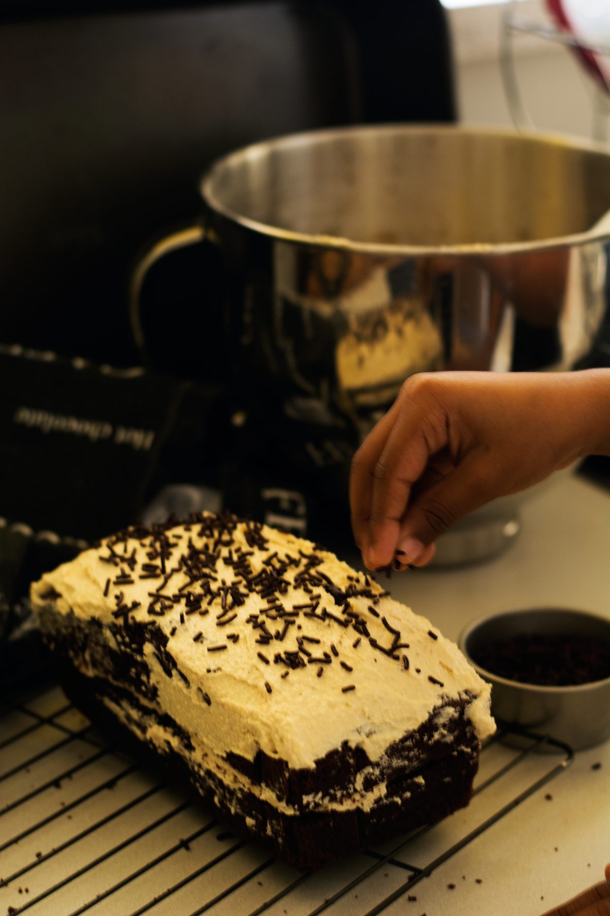 Mocha Cake with Coffee Butter Icing - thespiceadventuress.com