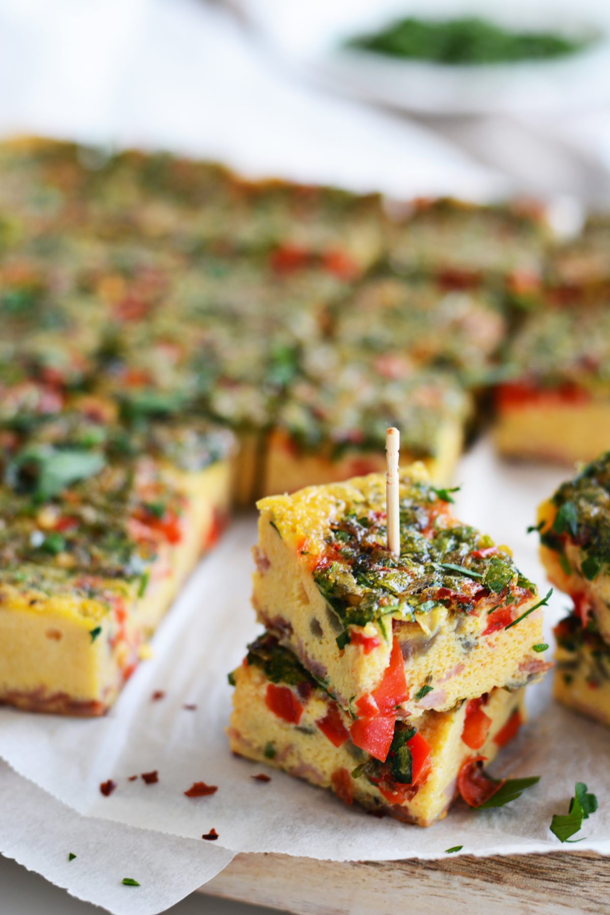 Omelette Brochettes, a simple and delicious snack - thespiceadventuress.com