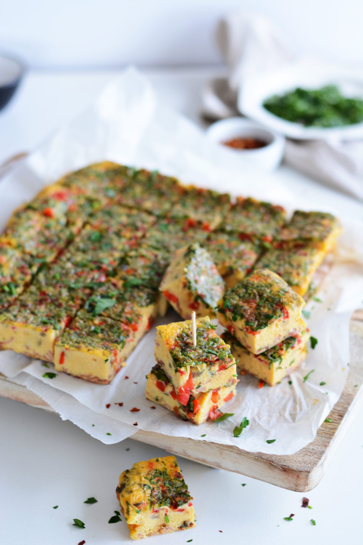 Omelette Brochettes, a simple and delicious snack - thespiceadventuress.com