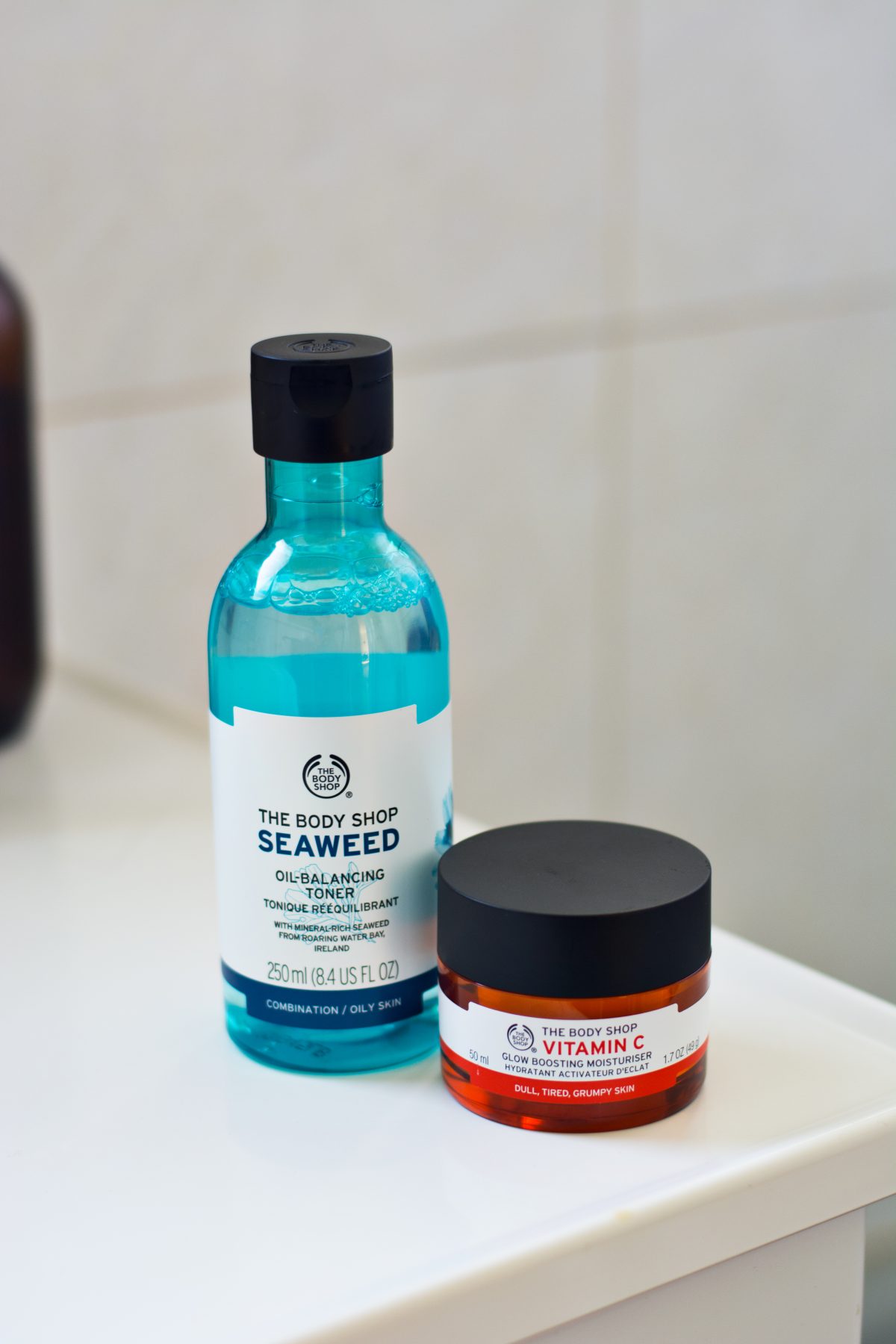 Seaweed Toner and Vitamin C glow boosting moisturizer, The Body Shop - thespiceadventuress.com