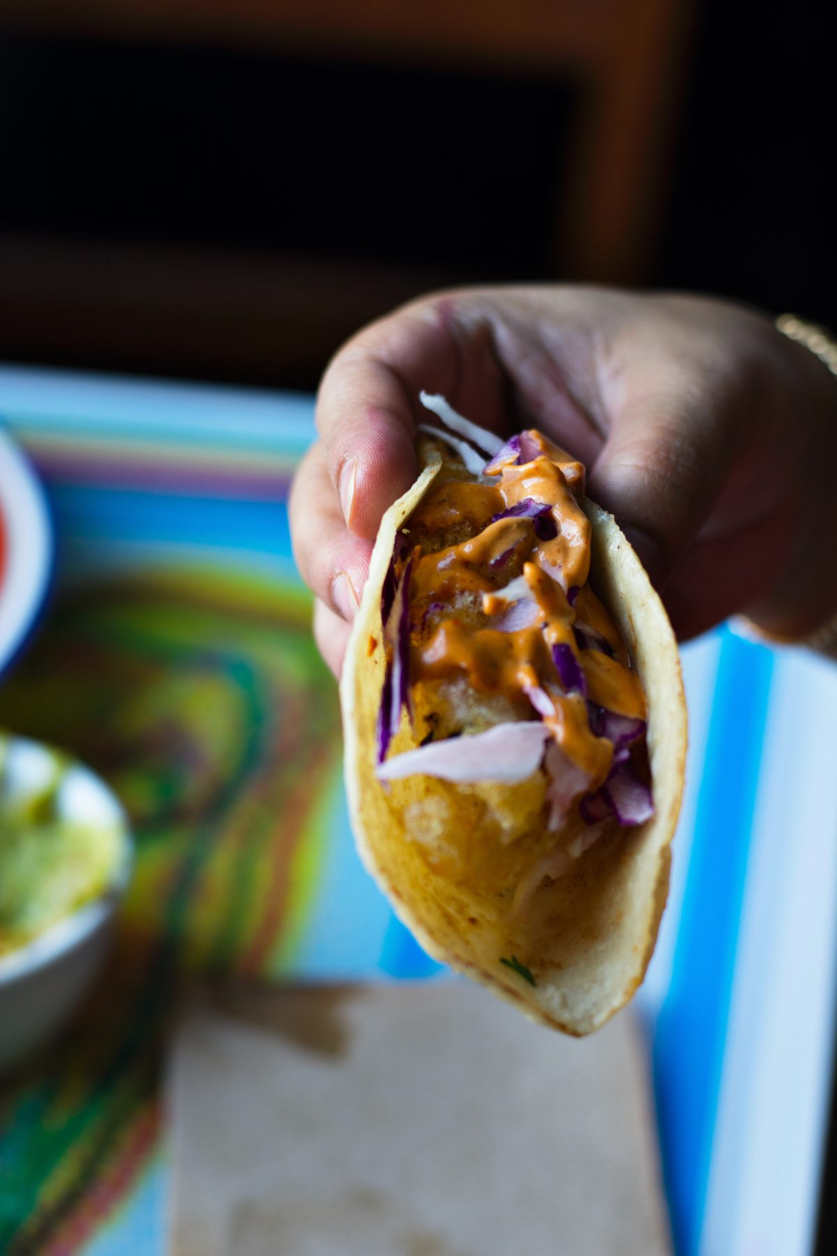 Pescado (Baja style battered fish, served with chipotle mayo, red cabbage and lime) - El Sabor, Melbourne - thespiceadventuress.com