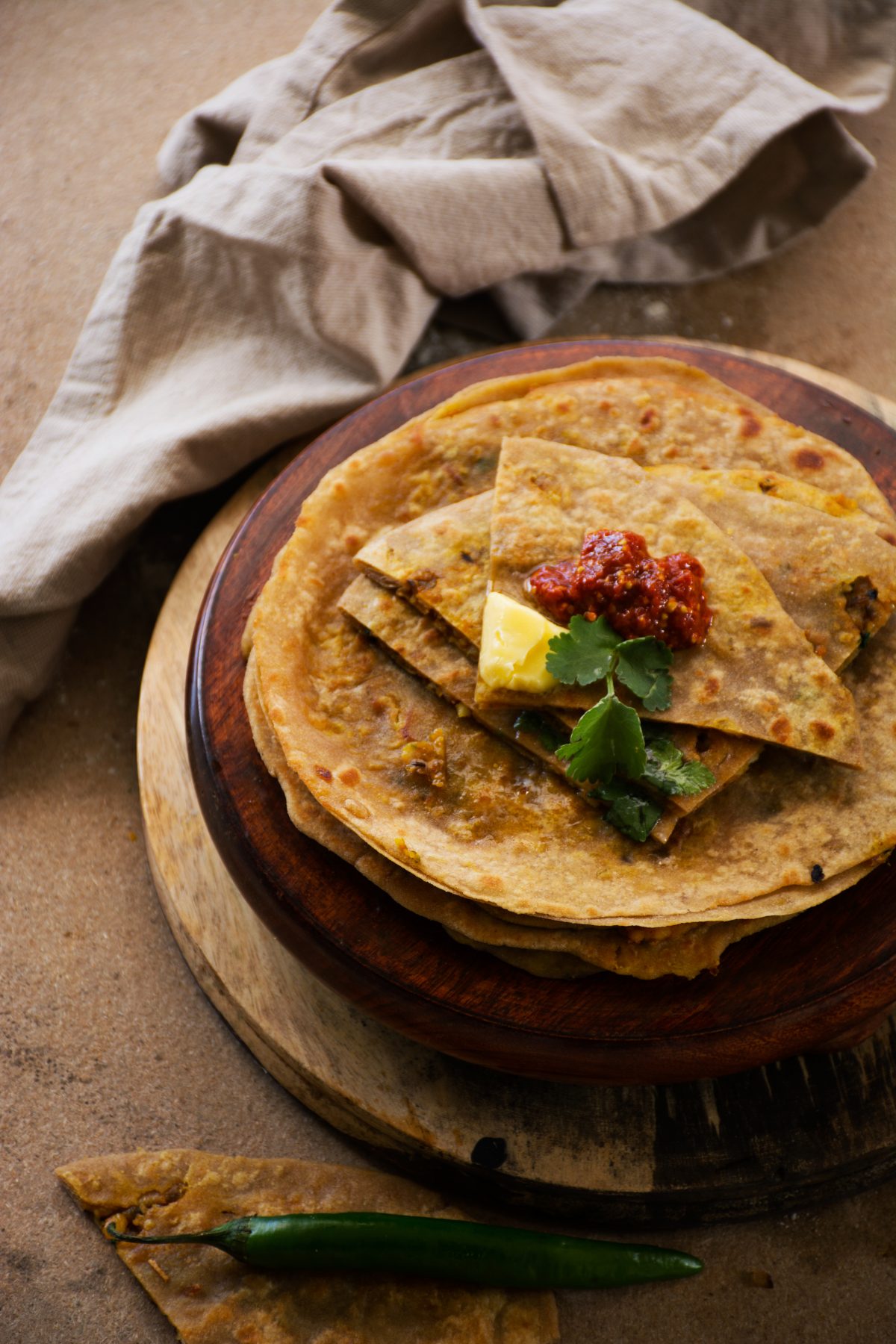 Prawn Paratha - thespiceadventuress.com