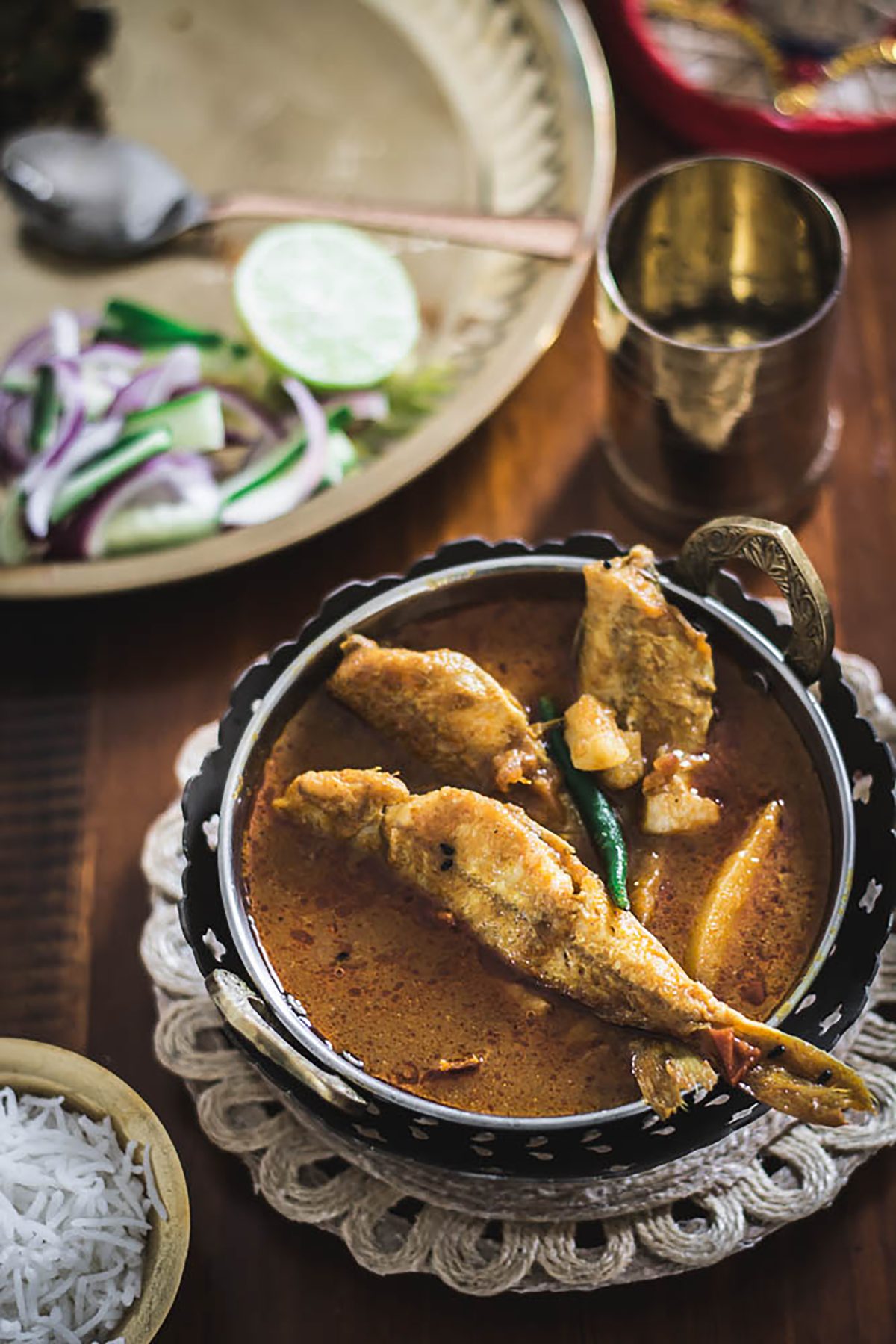 Bengali style Fish Curry with Whiting/Lady Fish - thespiceadventuress.com