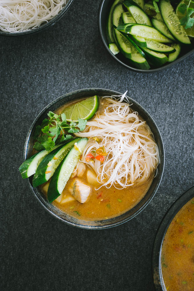 Indonesian style Spicy Braised Fish Stew - thespiceadventuress.com