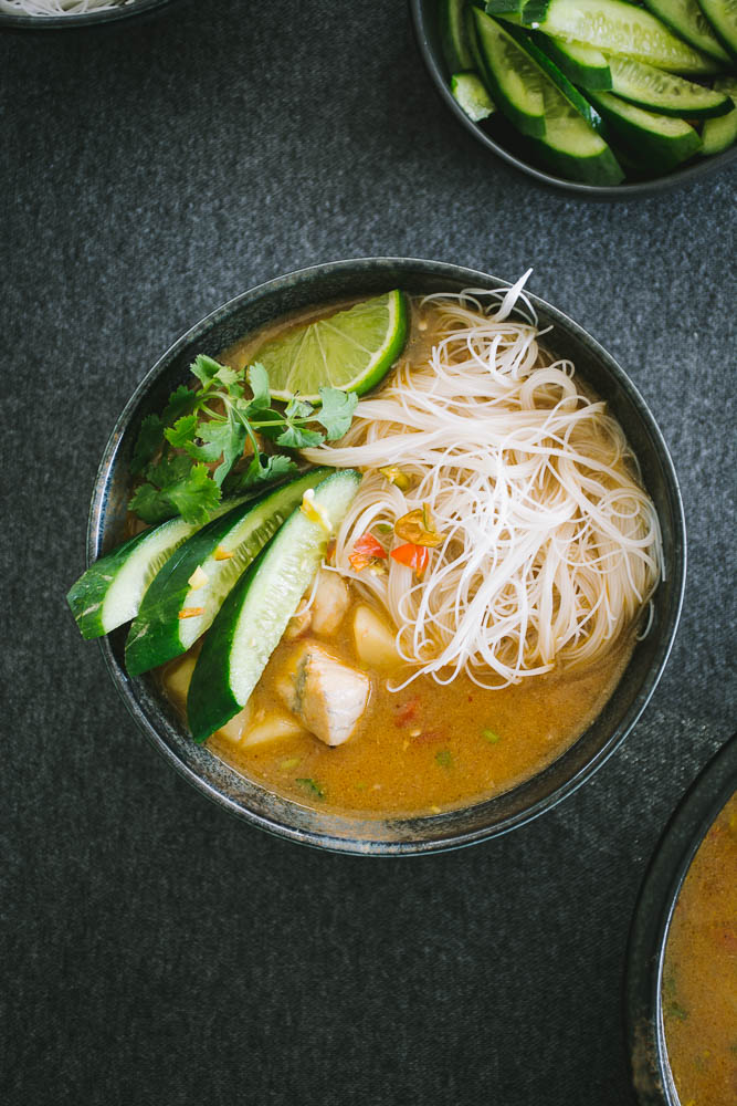 Indonesian style Spicy Braised Fish Stew - thespiceadventuress.com