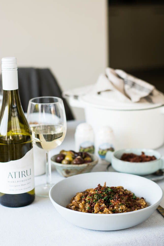 Risotto with Dried Mushrooms (and Bacon Crumbs) - thespiceadventuress.com