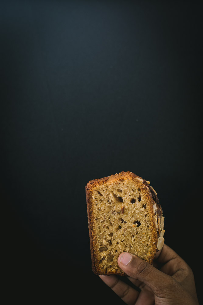 Banana Bread (with Vegemite and Almond Flakes) - thespiceadventuress.com