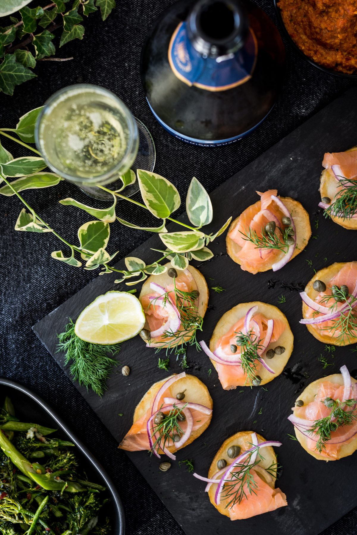 Potatoes with Smoked Salmon, Capers and Dill - thespiceadventuress.com