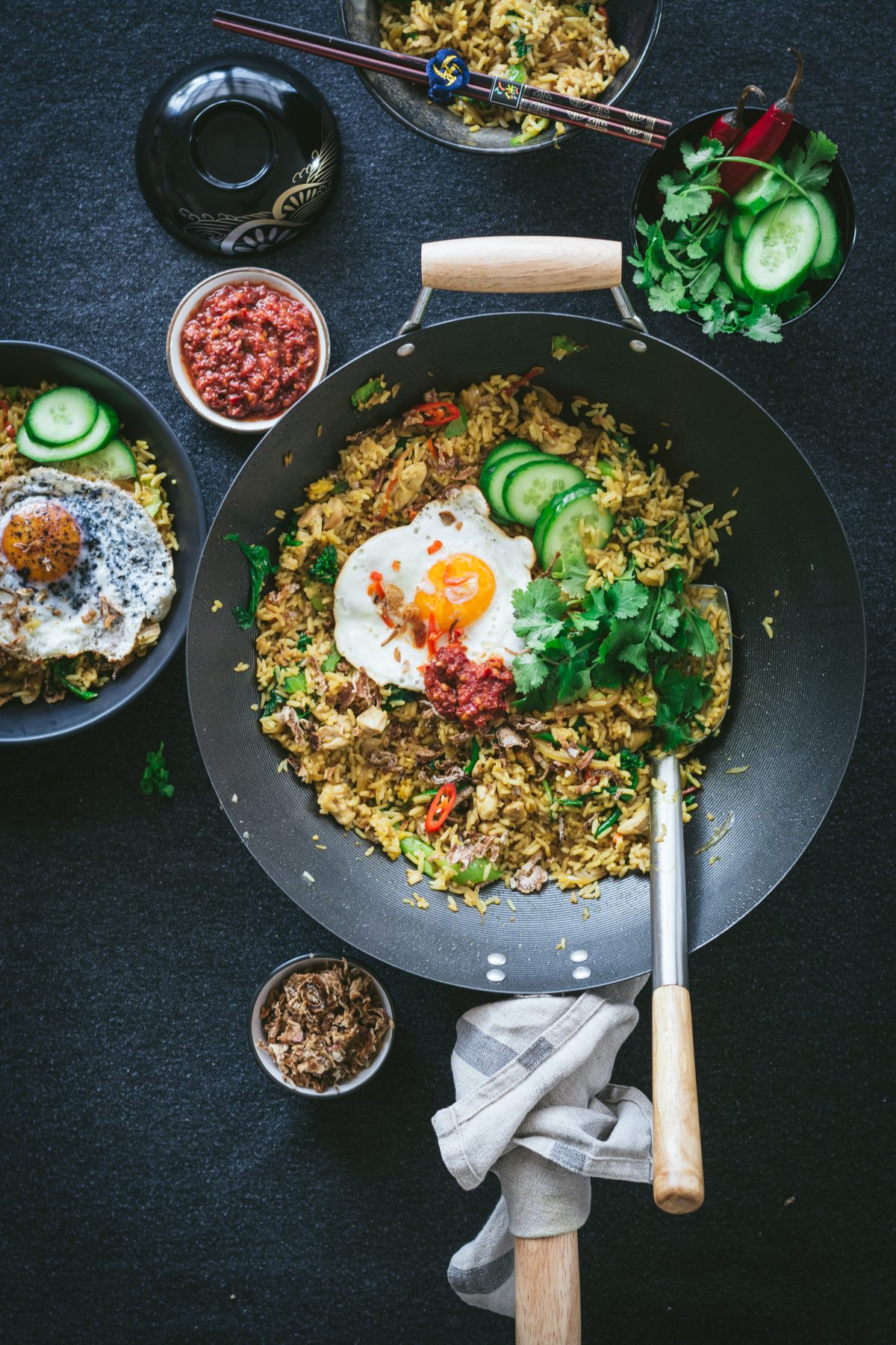 Asian style Chicken Fried Rice - thespiceadventuress.com