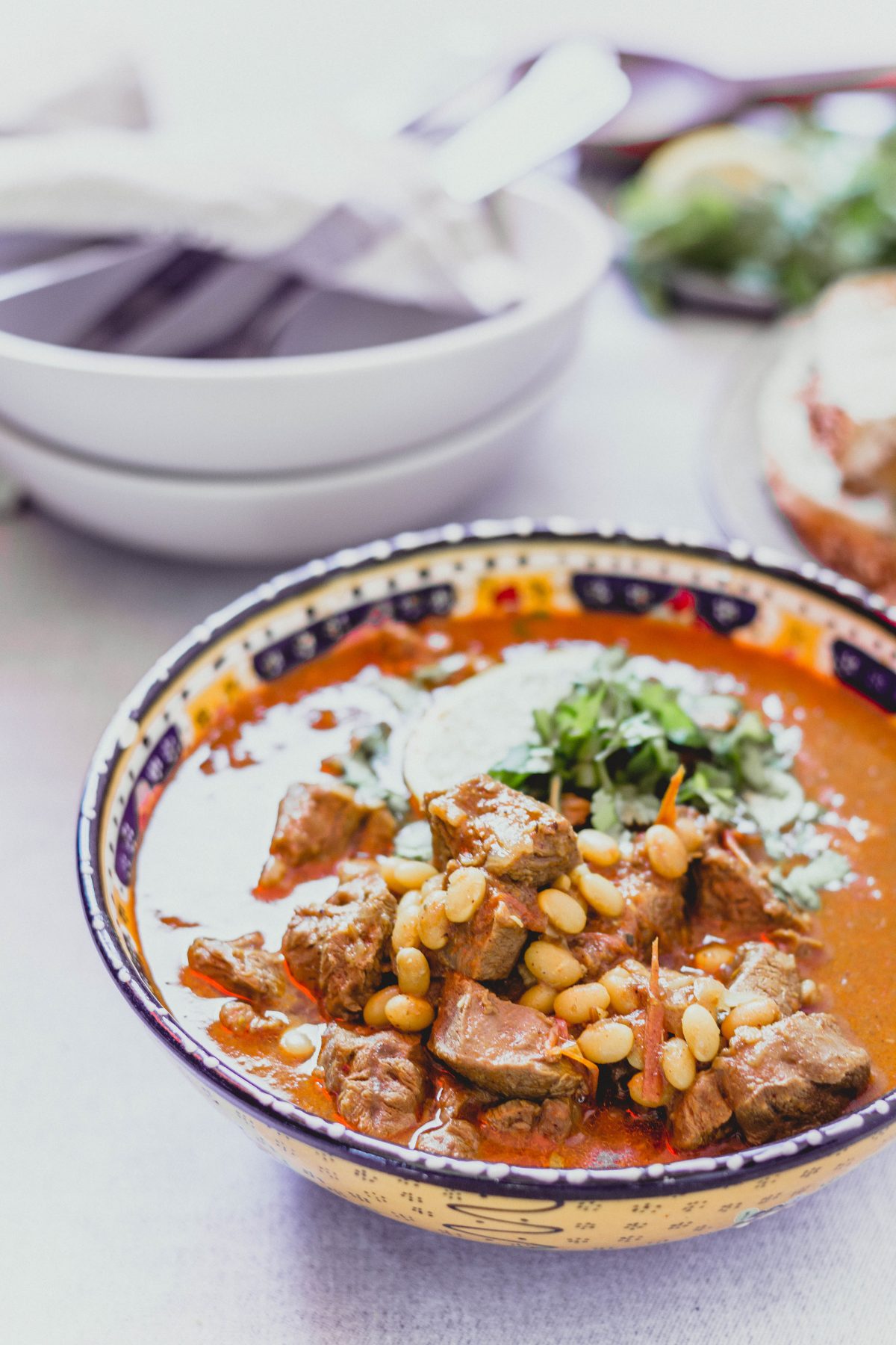 Lamb Curry with Haricot Beans - thespiceadventuress.com