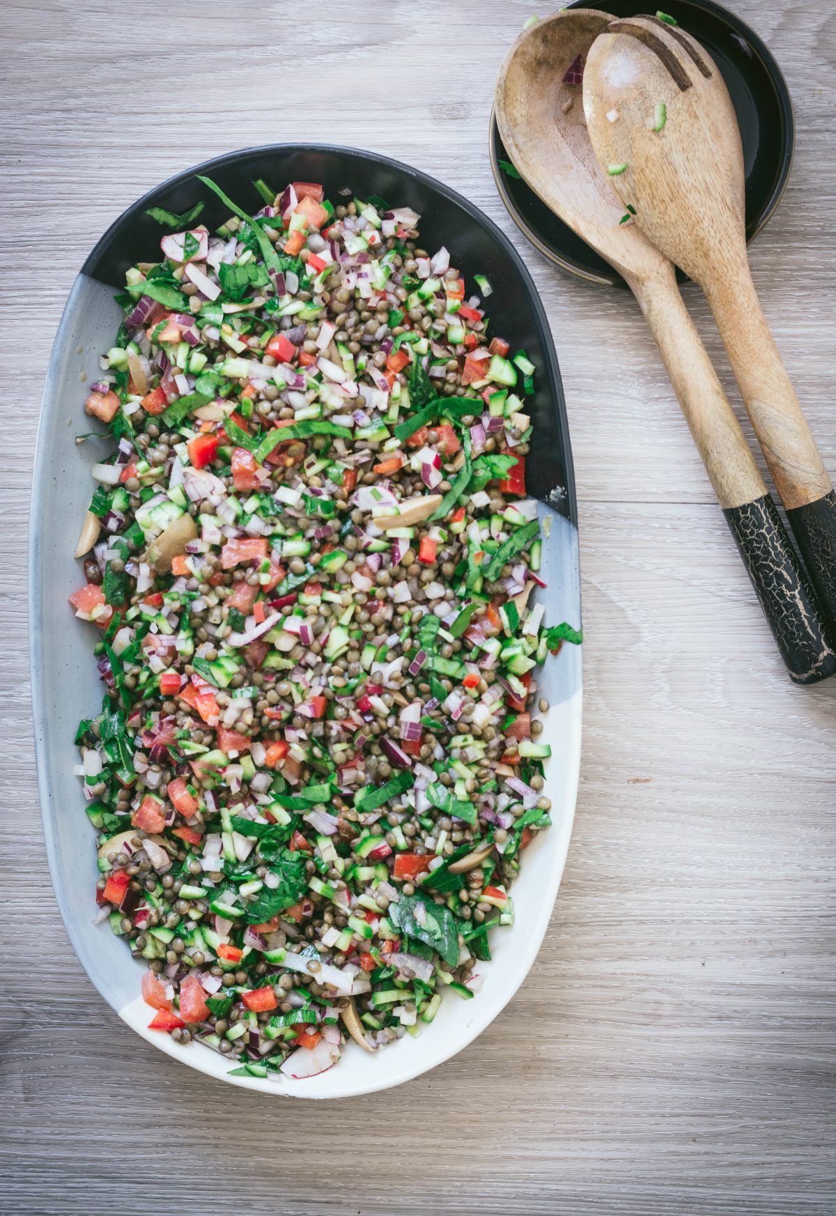 French Green Lentil Salad - thespiceadventuress.com