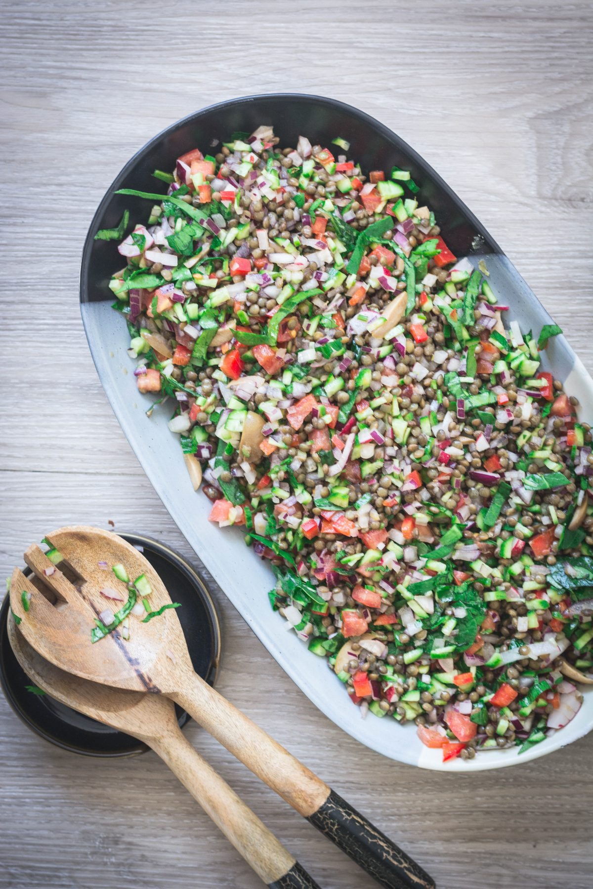 French Green Lentil Salad - thespiceadventuress.com