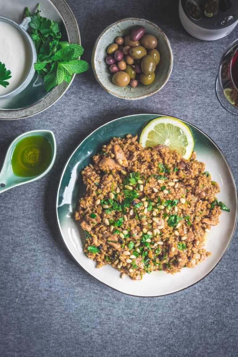 Freekeh Chicken Pilaf - The Spice Adventuress