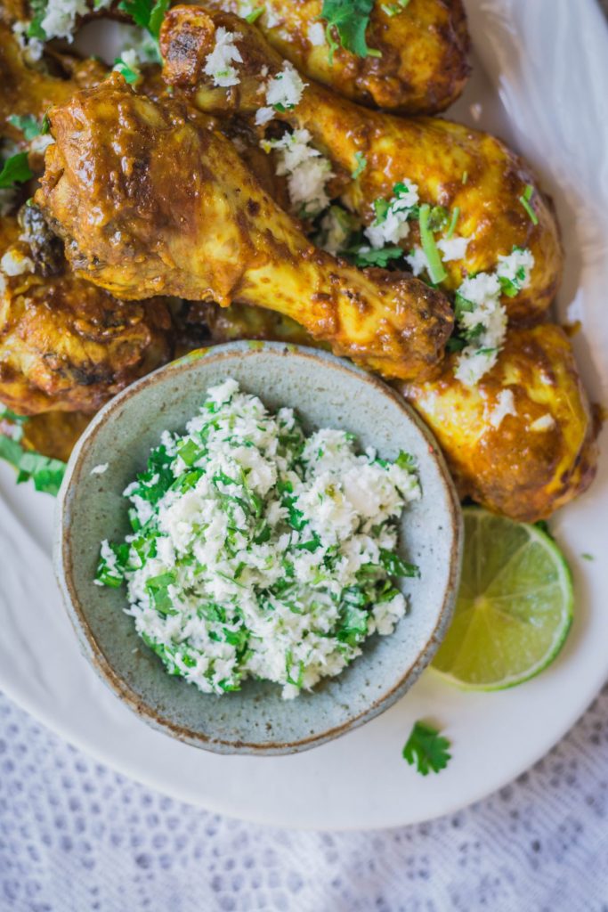 Marinated Chicken with Coconut Lime dressing - The Yogic Kitchen - The ...