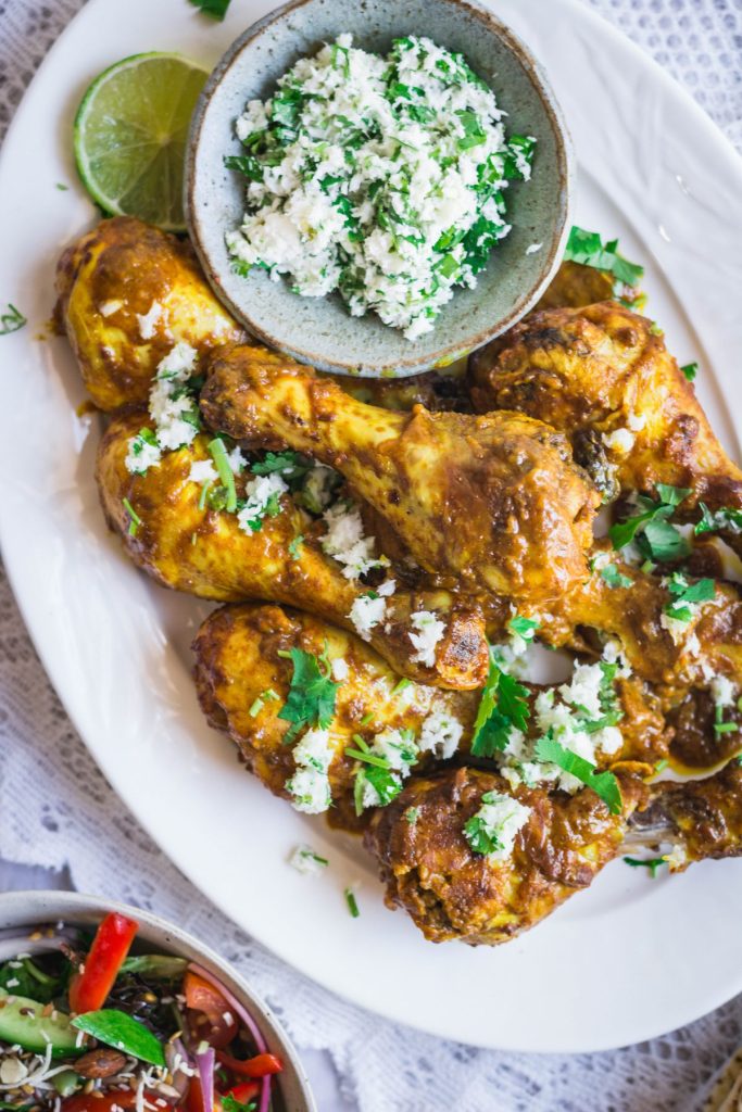 Marinated Chicken with Coconut Lime dressing - The Yogic Kitchen - The ...