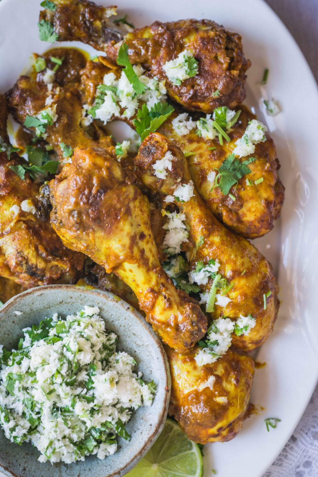 Marinated Chicken with Coconut Lime dressing - The Yogic Kitchen - The ...