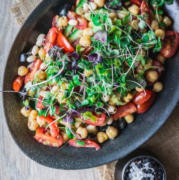 Pan seared cod with dried beans salad