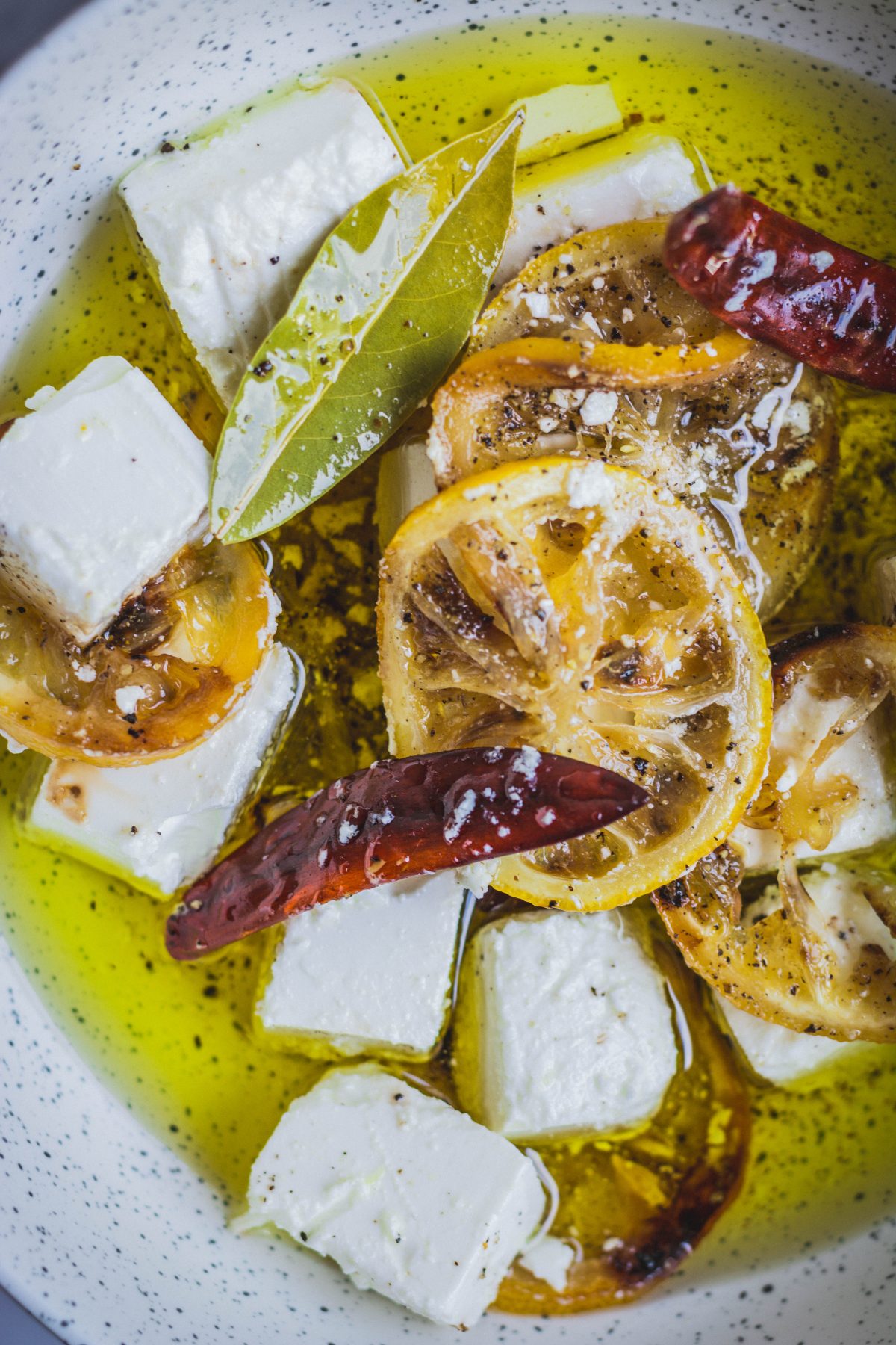 Bruschetta with Marinated Feta - thespiceadventuress.com