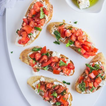 Bruschetta with Marinated Feta