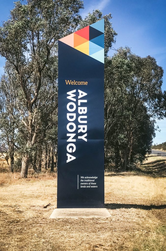 welcome to albury road sign