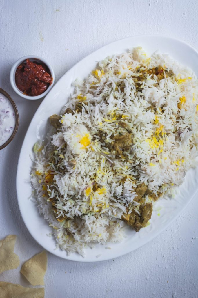 Erachi Biryani (Malabar style Mutton Biryani) - thespiceadventuress.com